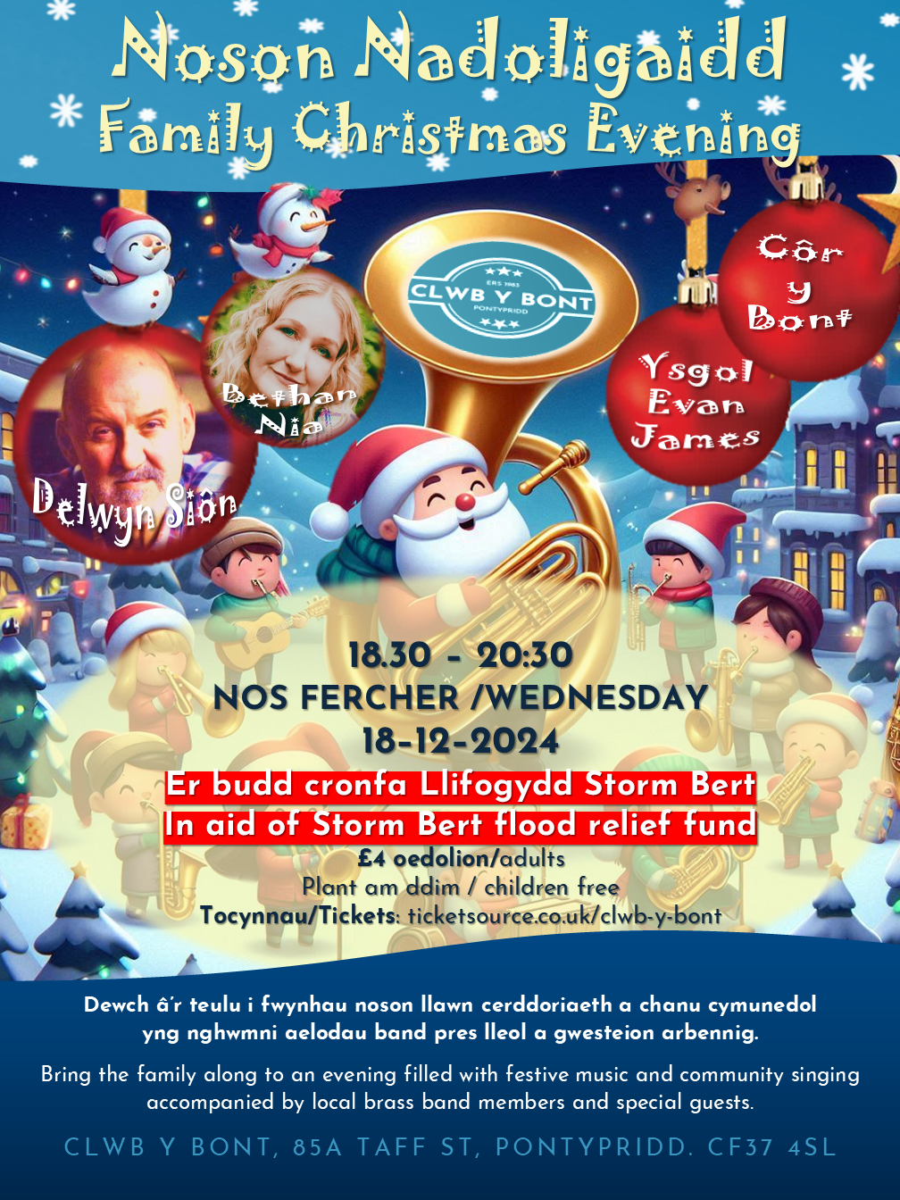 Noson Nadoligaidd | Family Christmas Eve - Storm Bert Appeal